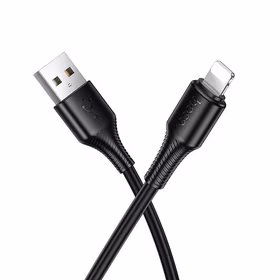 Kabelis (m) USB-A uz Lightning Hoco 2,4A 1 m X120 - melns