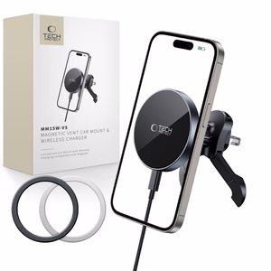 Tech-Protect mm15W-V5 magnētiskais MagSafe auto ventilācijas turētājs melns
