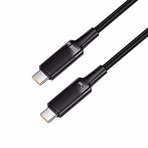 Hoco U153 Extreme USB-C–USB-C kabelis, PD, 5 A, 100 W, 1,2 m – melns