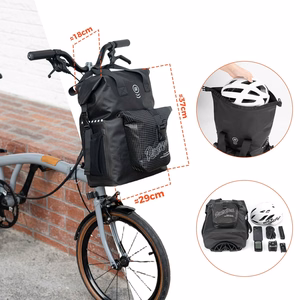 Rockbros AS-158 stūres soma salokāmajam velosipēdam Brompton 18L - melna