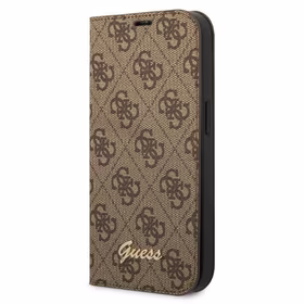 Guess GUBKP14XHG4SHW iPhone 14 Pro Max 6.7 "brūna / brūna grāmata 4G Vintage Gold Logo