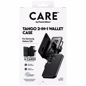 CARE by PanzerGlass Tango 2in1 Wallet maciņš Samsung Galaxy S26 - melns