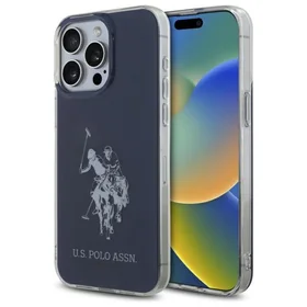 US Polo USHCP15XTPUHRBV iPhone 15 Pro Max 6.7" zila/zila Spīdīgs Liels Logotips