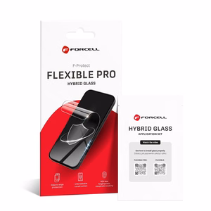 Гибридное стекло для iPhone 14 Pro Max Forcell Flexible 5D чёрный