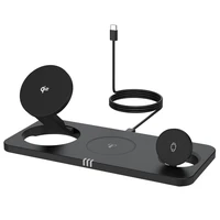 FORCELL F-ENERGY MagNetix 3w1 Qi2 20,5W bezvadu lādētājs saderīgs ar MagSafe melns