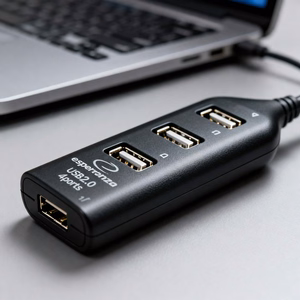Esperanza EA116 interface hub 480 Mbit/s melns