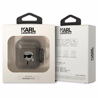 Karl Lagerfeld KLA2HNIKTCK AirPods 1/2 apvalks melns/melns Karl`s Head