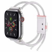 Baseus regulējama sporta siksna Apple Watch 3/4/5/6/SE 38/40mm (LBAPWA4-A24) balta-rožā