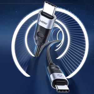 Orico 240W USB-C uz USB-C uzlādes kabelis, 1.5 m (melns)