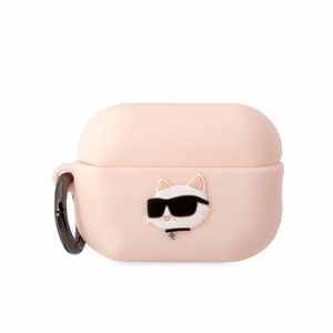 KLAP2RUNCHP AirPods Pro 2 vāciņš rozā silikons Choupette Head 3D