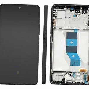 LCD ekrāns Xiaomi Redmi Note 14 5G ar skārienekrānu ar rāmi melns OLED