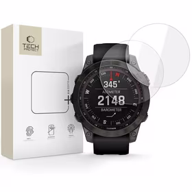 Tech-Protect Glass Fit+ 2-pack rūdītais stikls Garmin Fenix 7 / 7 Pro - caurspīdīgs