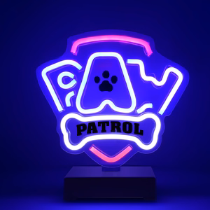Неоновый LED-светильник на подставке Paw Patrol - Logo OW-120146