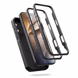 Tech-Protect Kevlar MagSafe 2 maciņu komplekts, paredzēts iPhone 18 Pro / 17 Pro, melns