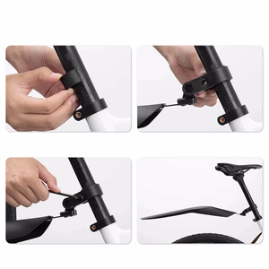 Rockbros FK-880 priekšējie un aizmugurējie velosipēda dubļusargi 24" velosipēdiem - melni