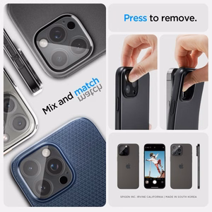 Spigen Optik.tR kameras aizsargs iPhone 14 Pro / Pro Max / 15 Pro / Pro Max / 16 Pro / Pro Max – caurspīdīgs, 2 gab.