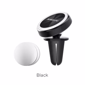 Automašīnas tālruņa turētājs Borofone BH6, izmantošanai uz ventilācijas režģa, magnētisks stiprinājums, melns