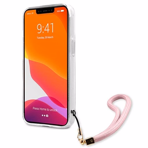 Guess GUHCP13SKCABPI iPhone 13 mini 5.4" rozā/rozā cietais apvalks Camo Siksnas Kolekcija