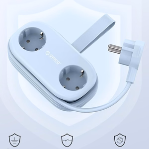 Orico AP3 20W GaN 5in1 strāvas sadalītājs 2x AC + 2x USB-A + 1x USB-C - zils