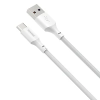 Baseus kabelis Simple Wisdom USB - USB-C 1,5 m 5A balts 2 gab.