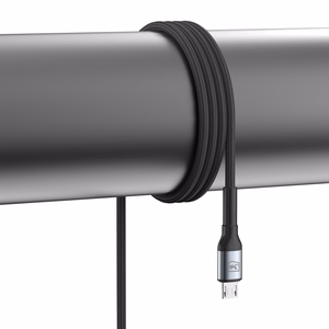 3mk Hyper Cable N-SERIES USB-A / MicroUSB 1m 5V/2.4A 12W kabelis - melns