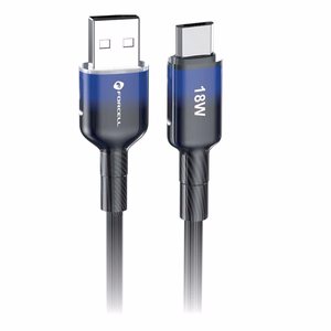Kabelis FORCELL F-ENERGY C351 USB A uz Micro USB QC3.0 2,4A 18W Gradient 1 m melns (m)