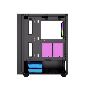 Gembird Fornax 4000 ARGB spēļu ATX datora korpuss Midi Tower melns
