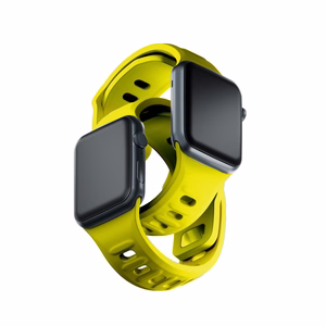 3mk silikona siksniņa Apple Watch, 38/40/41/42 mm, dzeltens, mazais izmērs