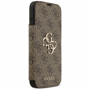 Guess Book 4G Metal Logo Чехол для iPhone 17 Pro Max - коричневый