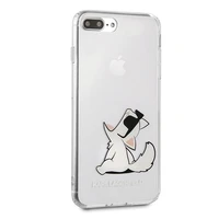 Karl Lagerfeld Choupette Fun viedtālruņa apvalks iPhone 7 / 8 Plus - caurspīdīgs