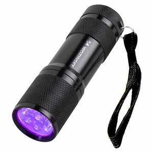 Wozinsky WLD-9L IP65 UV Flashlight for Trace Detection - Black