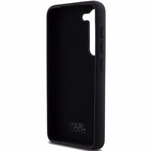 Силиконовый чехол Karl Lagerfeld Choupette Metal Pin для Samsung Galaxy S24 - чёрный