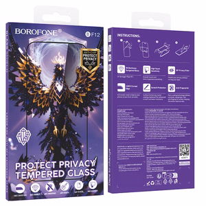 Borofone BF12 Armor Shield visu ekrānu nosedzošs rūdīts stikls ekrānam, privātuma filtrs, paredzēts iPhone 17e/16e/14/13/13 Pro