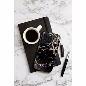 Case for iPhone 15 PRO MAX Forcell F-Protect Mirage compatible with Magsafe Military Drop-Test black marble