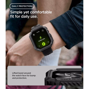Spigen Rugged Armor  Apple Watch 46 mm vāciņš, matēti melns