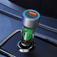 Automašīnas lādētājs Dudao "R4T" pelēks 25W (1xPD / QC3.0)