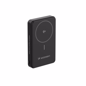 Внешний аккумулятор Wozinsky WLWP-10KA0Y3S 22.5W PD Qi2 10000 mAh, с подставкой, 1x USB-A, 1x USB-C - чёрный