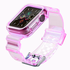 Silicone Band Strap Bracelet Case Strap Light Set for Apple Watch 38mm - Red