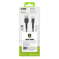 SBS TECABLEMICROC15K USB-A - USB-C kabelis 1,5 m - melns