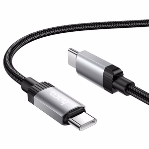 Кабель USB C to USB C Hoco 3A 60W 1 m X117 черный