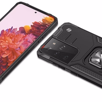 Wozinsky Ring Armor izturīgs hibrīdais apvalks + magnētiskais turētājs viedtālrunim Samsung Galaxy S22 Ultra – zils