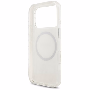 Guess IML Flowers Electro Pearl Strap MagSafe Чехол для iPhone 17 Pro - белый