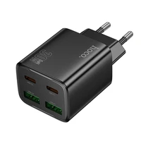Lādētājs Hoco N56 30W GaN 2xUSB-C/2xUSB-A melns
