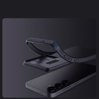 Nillkin CamShield Pro viedtālruņa apvalks Samsung Galaxy S25 ar kameras pārsegu - Melns