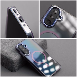 Maciņš Samsung A27 Frame Clear Hybrid Mag Cover, saderīgs ar MagSafe, violets