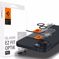 Spigen Glas.tR EZ Fit Optik Kameras aizsargstikls iPhone 14 / Plus / 15 / Plus - melns 2 gab