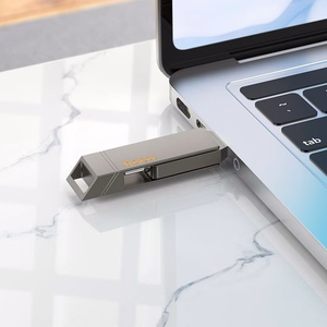Pendrive 128GB USB 3.2 (USB A + USB C) Hoco UD15 gray