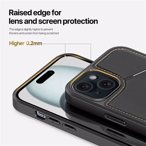 DUX DUCIS viedtālruņa apvalks RAFI II MAG ar statīvu saderīgs ar MagSafe IPHONE 15 Plus melns