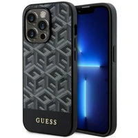 Guess GUHMP14XHGCFSEK iPhone 14 Pro Max 6.7" melns cietais apvalks GCube Stripes Magnētiskais