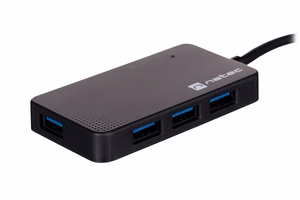 NATEC sadalītājs USB 3.0 Moth (4 porti, melns)